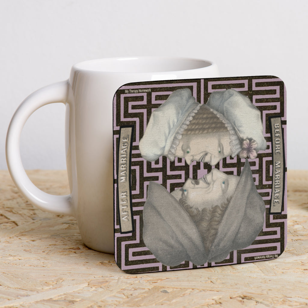 Before Marriage After Marriage Set of 6 Coasters