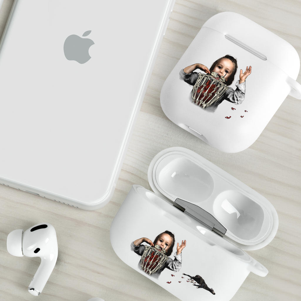 "Beat It Like a Dead Horse" Art/Horse Bone Drum AirPods Case Cover