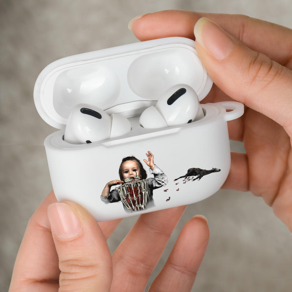 "Beat It Like a Dead Horse" Art/Horse Bone Drum AirPods Case Cover