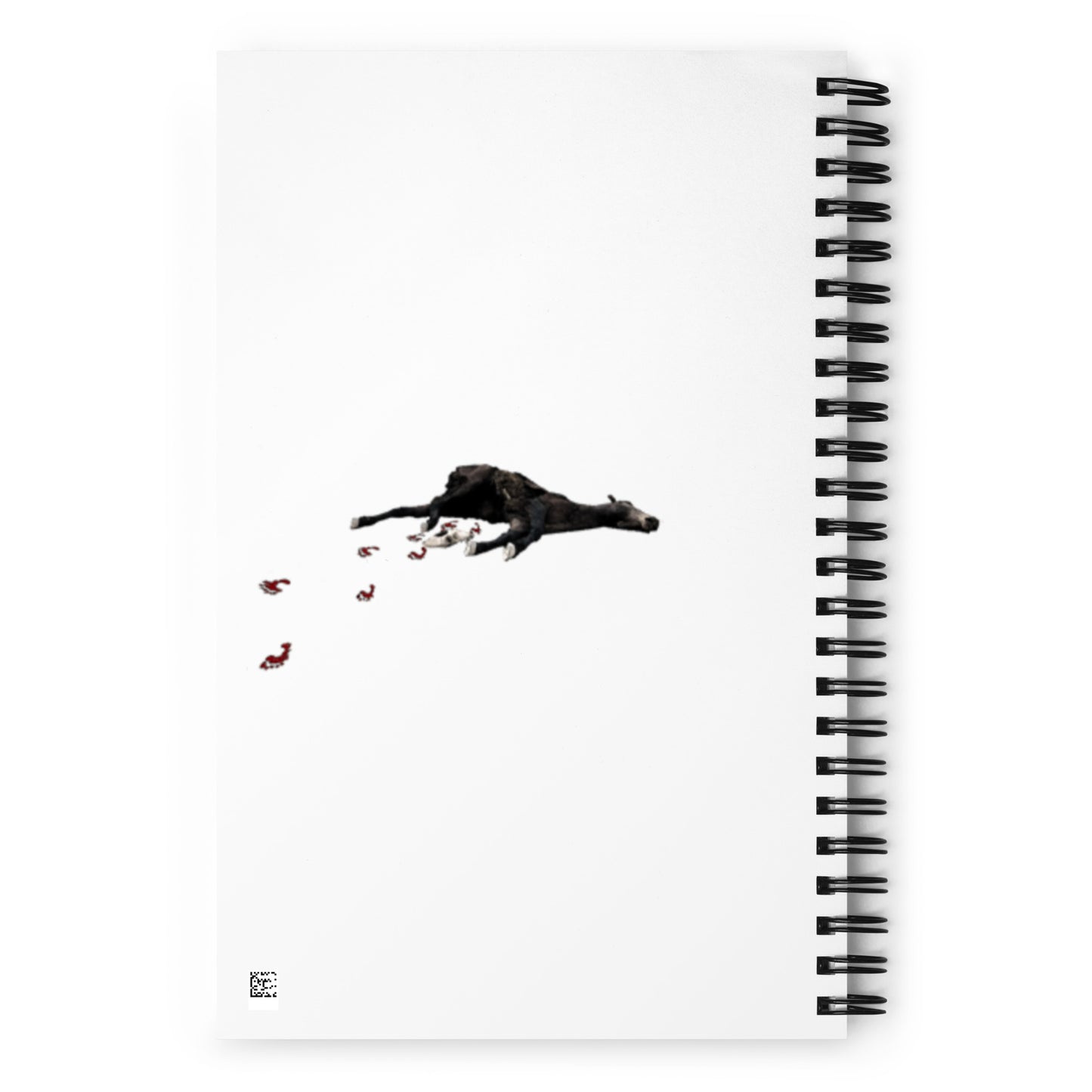 "Beat It Like a Dead Horse" Art/Horse Bone Drum Spiral Notebook